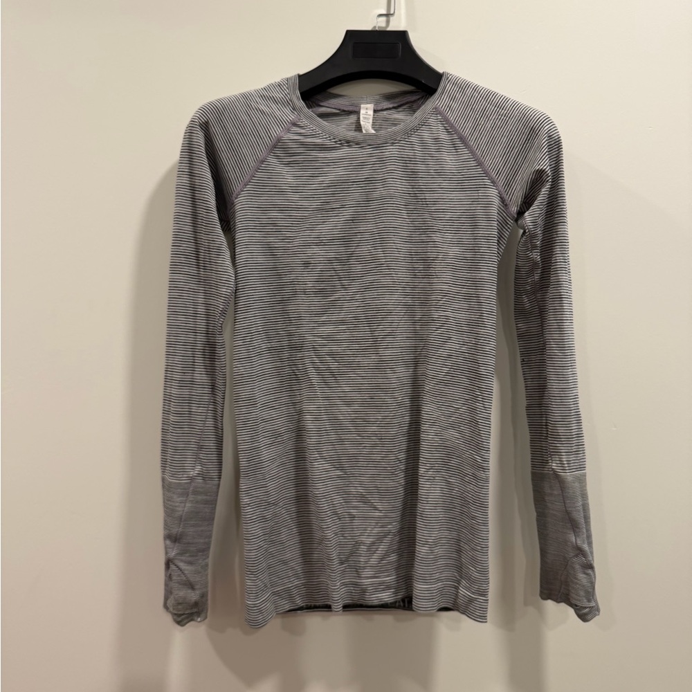 Lululemon swiftly Striped Long Sleeve Shirt